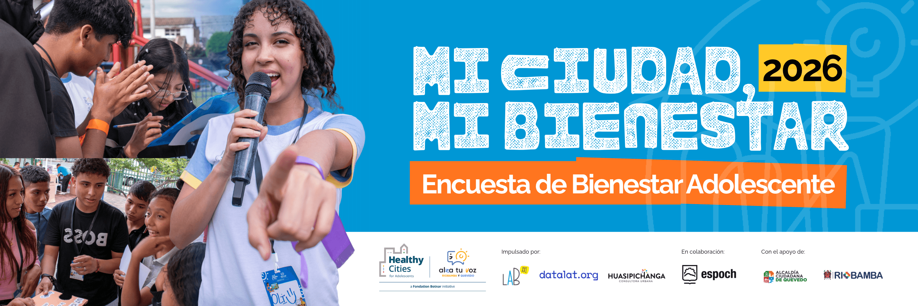Datos para entender cómo viven las adolescencias. Explora resultados, reportes, dashboards e infografías de Riobamba y Quevedo.