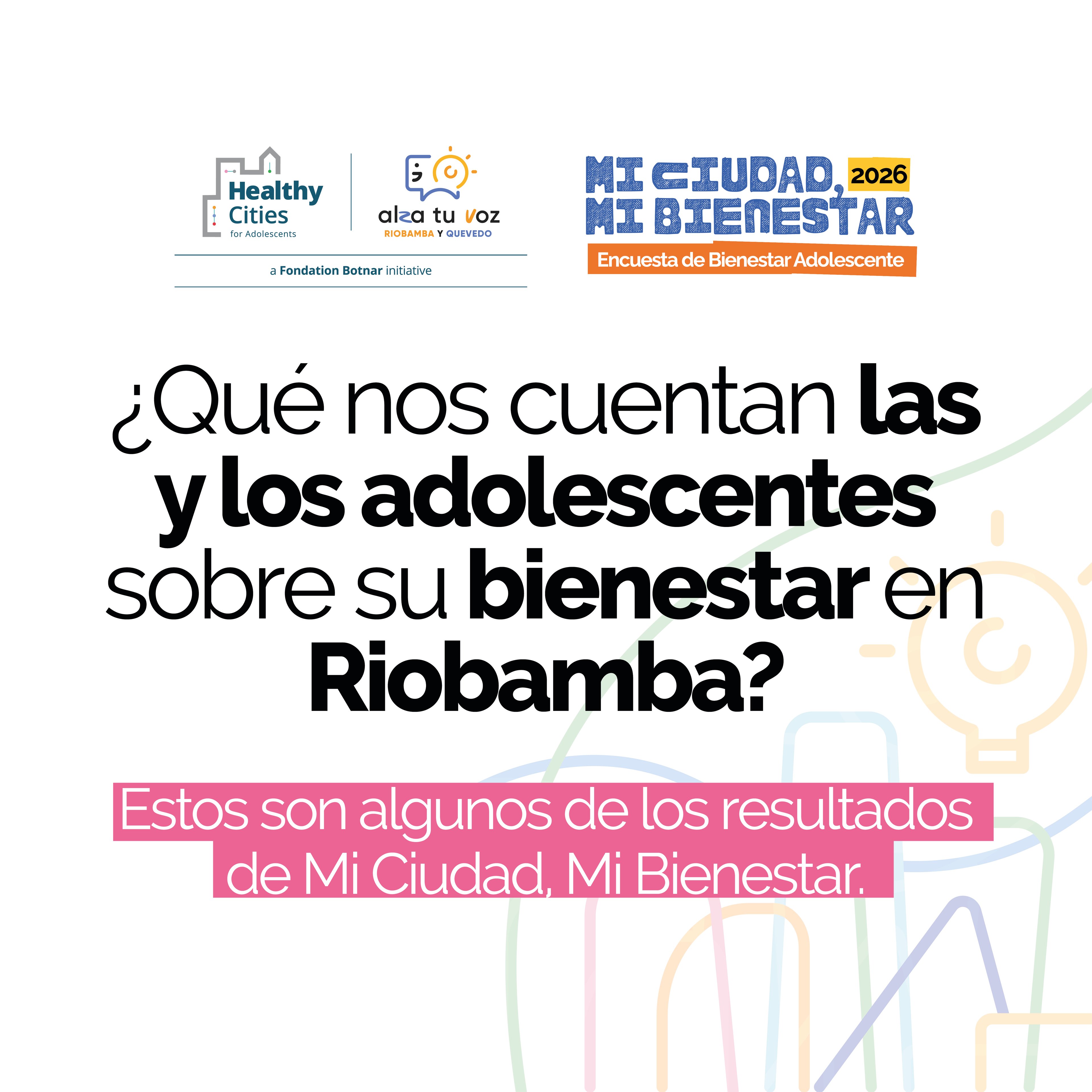 ¿Qué nos cuentan las y los adolescentes sobre su bienestar en Riobamba? Algunos resultados de Mi ciudad, mi bienestar 2026.
